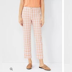 Ann Taylor Plaid Cotton Crop Pants